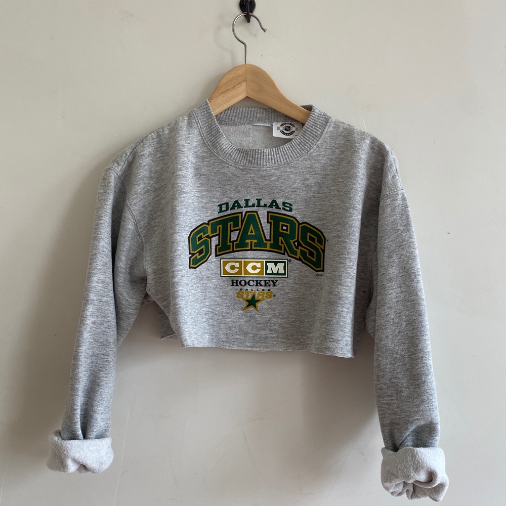 Vintage TikTok ready Crop crewneck Dallas stars - Picture 4 of 11